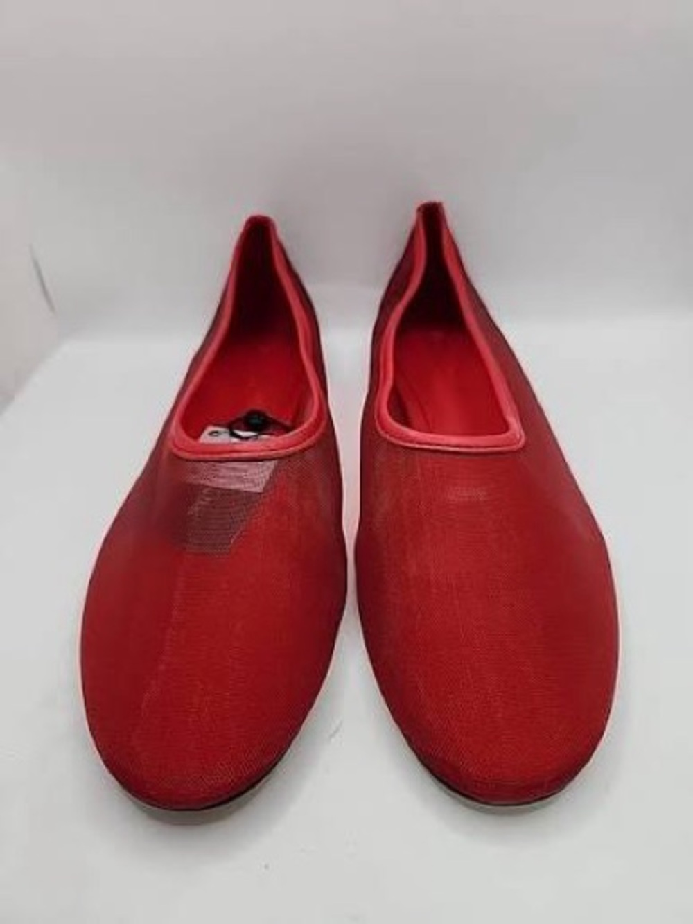 Massimo Dutti Red Mesh Ballet Flat - Picture 5 of 10